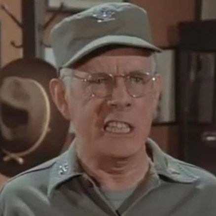 Harry Morgan as MASH's dentured Col Sherman Potter