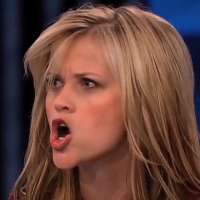 Actress and celebrity bitch Reese Witherspoon has an underbite