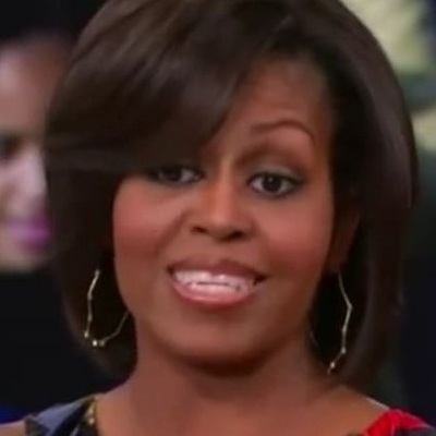 Former First Lady Michelle Obama has huge teeth